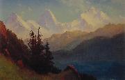 Albert Bierstadt Splendour of the Grand Tetons Sweden oil painting reproduction